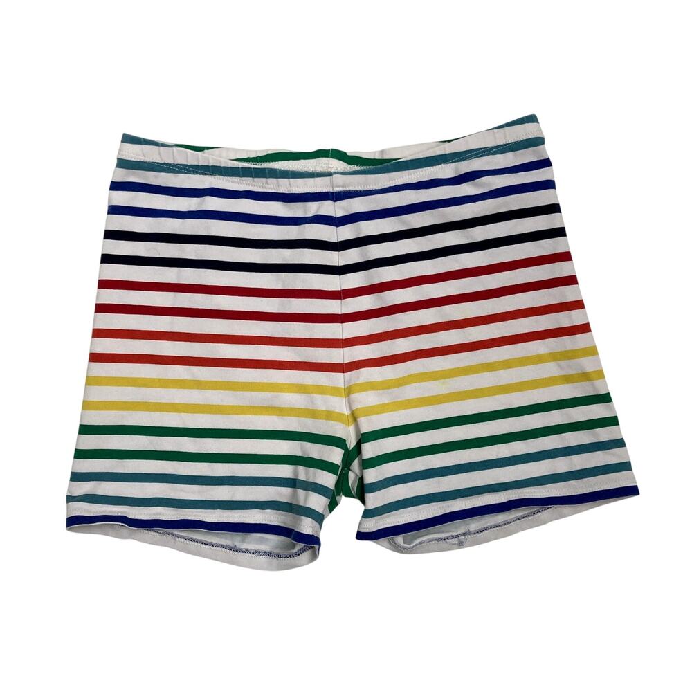 Primary Rainbow Stripe Under Shorts White 10